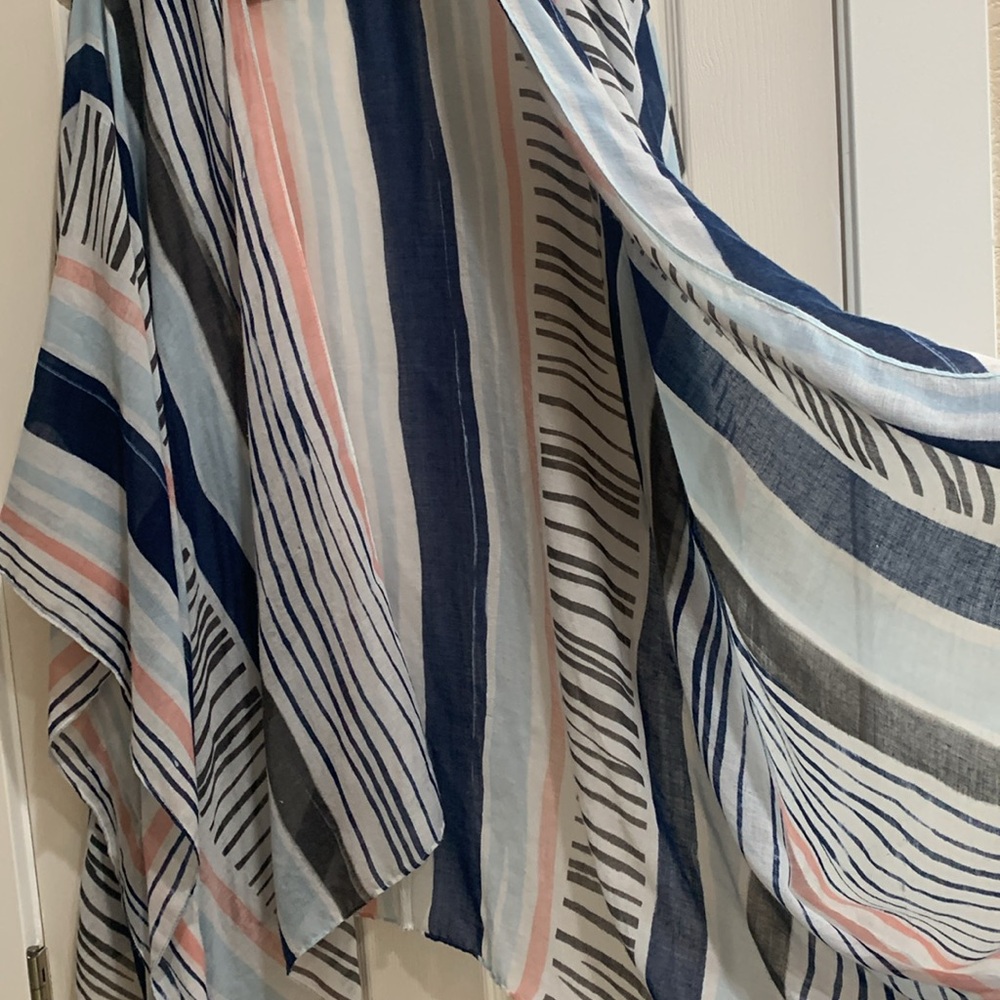 Lane Bryant Open Front Shawl Blue White Pink Black. one size fits all - Picture 6 of 7